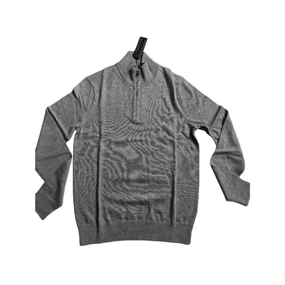 Banana Republic Italian Merino wool quarter zip Small
